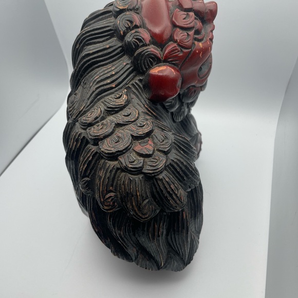 Foo dog wood carved - Picture 6 of 11